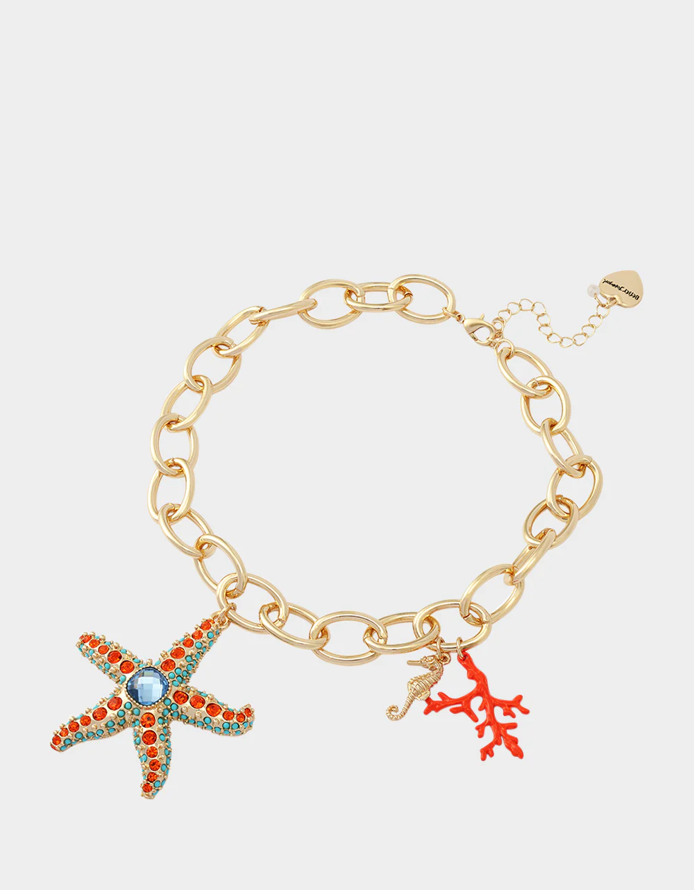 STARFISH SHORT PENDANT NECKLACE ORANGE - Image 3