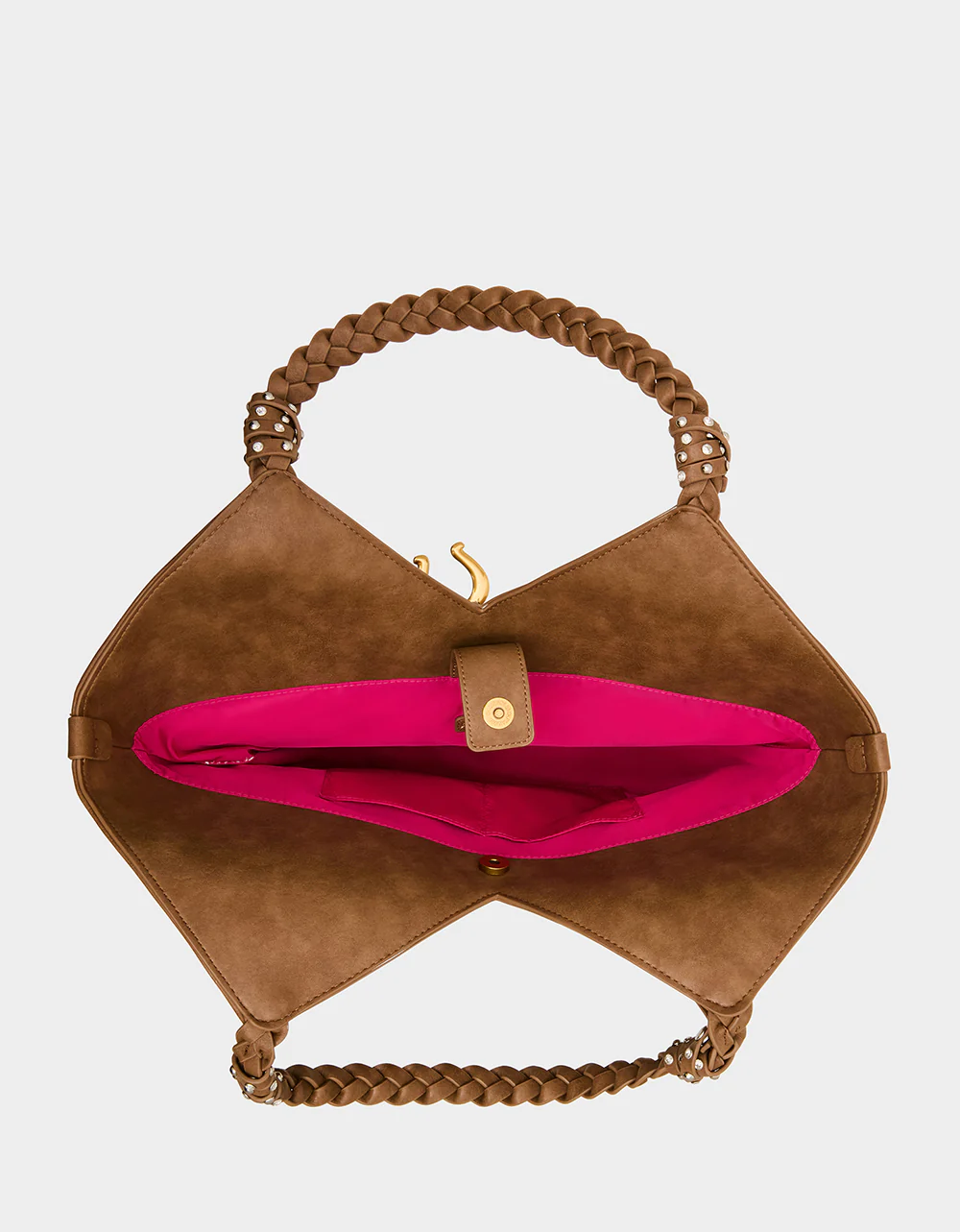 SUEDE TULIP TOTE TAN - Image 4