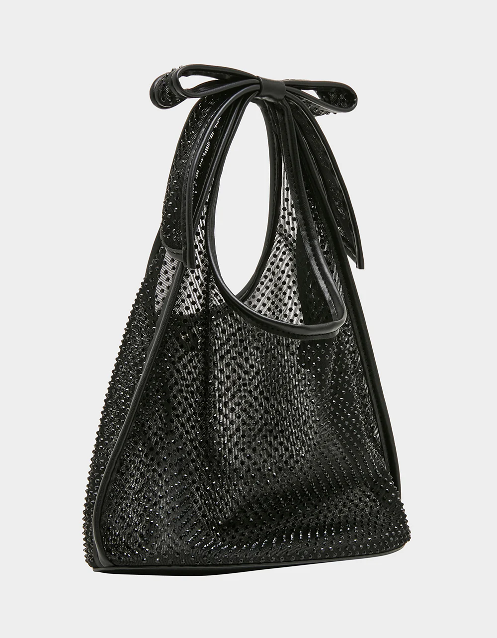 BOW MINI MESH TOTE BLACK - Image 4