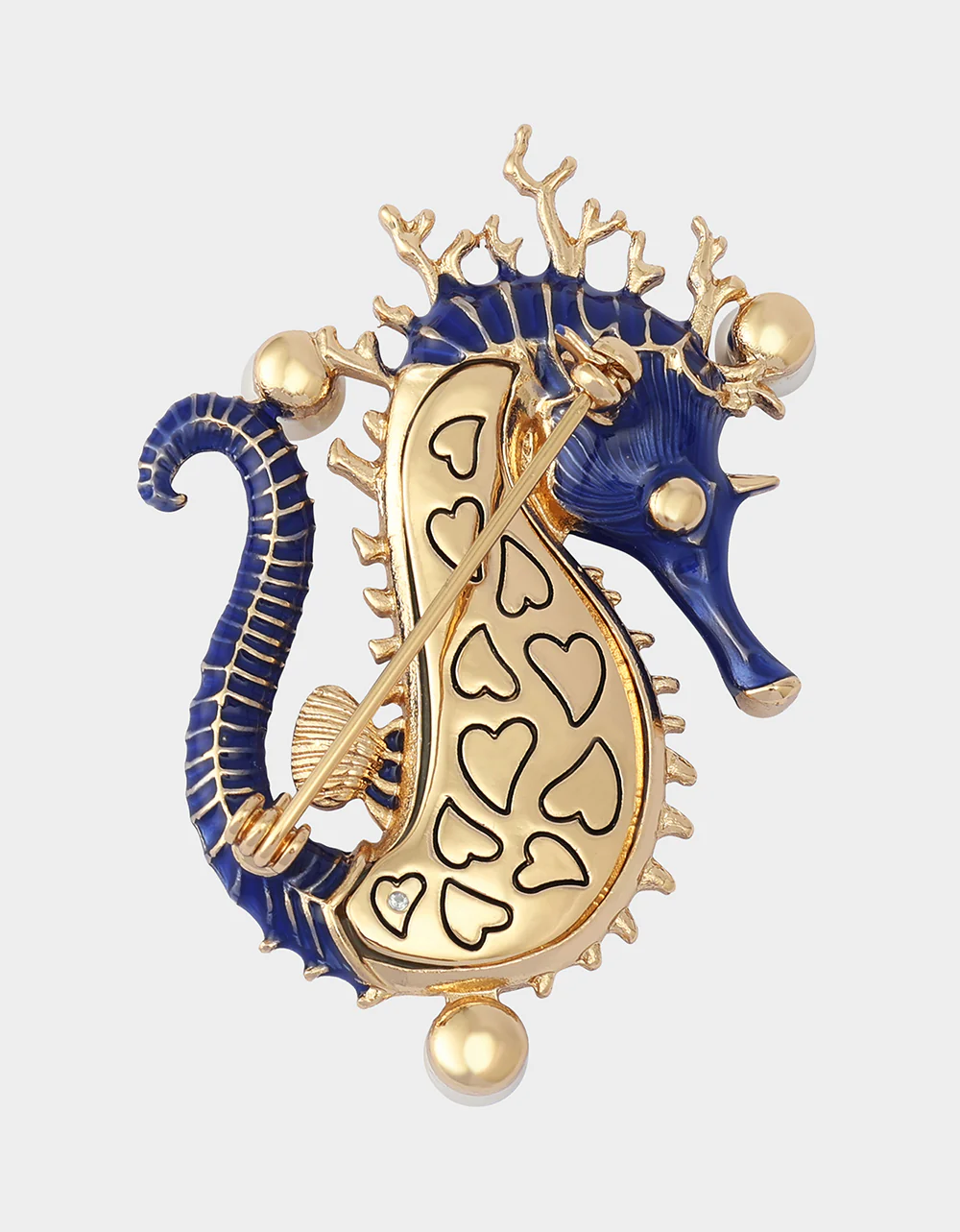 SEAHORSE BROOCH BLUE - Image 4